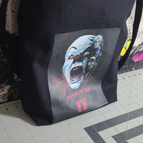 Pennywise horror tote bag handmade - Picture 4 of 6